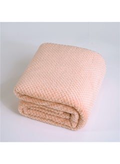 Buy Solid Color Soft Home Sleeping Blanket Cotton Orange 150x200cm in UAE