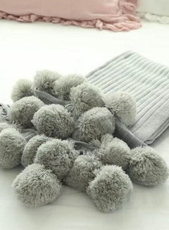 Buy Plush Air Condition Supple Blanket cotton Grey 90x90cm in Saudi Arabia