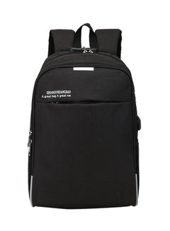 اشتري Fashion Antitheft Coded Lock Waterproof Backpack With USB Charger Black في السعودية