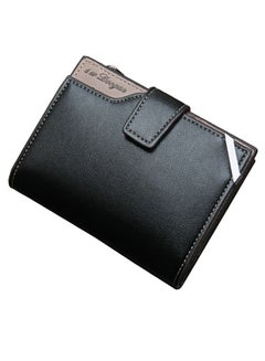 اشتري 3-Fold Brief Design Casual Style Wallet Black/Brown في السعودية