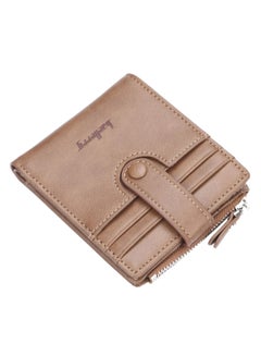 Buy Bifold Multi-Layer Anti-Theft Wallet Brown in Saudi Arabia