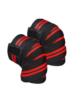 Buy 2-Piece Weightlifting Knee Wraps Arm Band Set in UAE