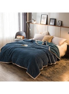 Buy Comfort Creative Warm Casual Blanket cotton Blue 150x200cm in Saudi Arabia