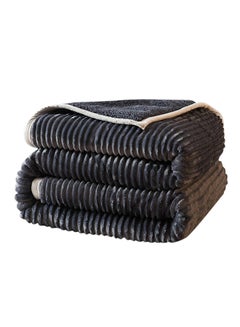 Buy Warm Casual Creative Blanket cotton Black 180x200cm in UAE