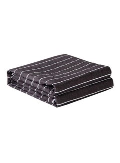 Buy Cotton Brushed Colorblock Blanket cotton Black 150x200cm in Saudi Arabia