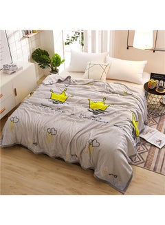 Buy Letter Print Soft Comfortable Double Bed Throw Blanket Cotton Multicolour in Saudi Arabia