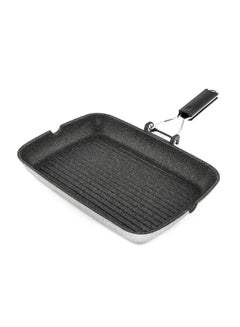 Buy Moving Handle Grill Pan Black 36x26cm in Egypt