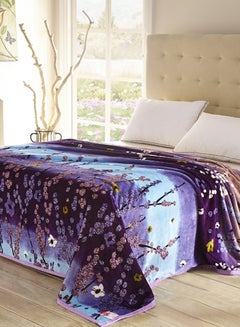 Buy Fresh Flowers Pattern Thick Blanket cotton Multicolour 150x200cm in Saudi Arabia