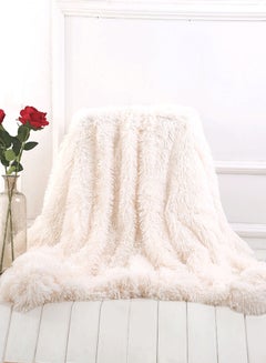 Buy Comfortable Warm Blanket Cotton White 130x160cm in Saudi Arabia