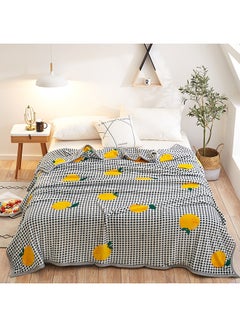 Buy Fruit Plaid Comfort Blanket cotton Multicolour 150x200cm in UAE