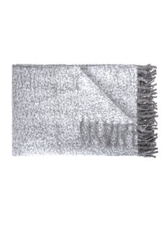 Buy Tassel Decorated Modern Simple Style Blanket polyester Grey 130x170cm in UAE