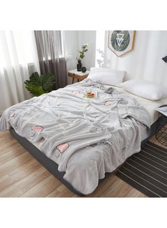 Buy Mushroom Pattern Cozy Supple Blanket polyester Multicolour 120x200cm in UAE