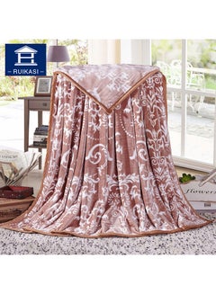 Buy Skin-Friendly Print Soft Home Linen Blanket polyester Multicolour 120x200cm in UAE