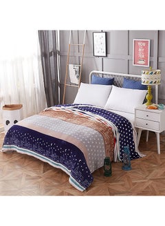 Buy Star And City Printed Soft Blanket cotton Multicolour 120x200cm in UAE