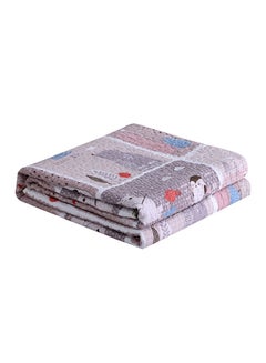 Buy Colorblock Print Soft Blanket cotton Multicolour 150x200cm in UAE