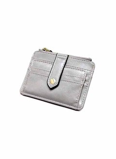 Buy Card Pack Solid Color Retro Mini Portable Card Bag Wallet Grey in Saudi Arabia