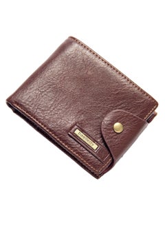 اشتري محفظة جيب بتصميم أفقي مزودة بفتحات متعددة للبطاقات بلون القهوة في الامارات