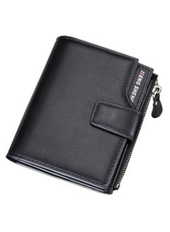 Buy Solid Pattern Fashionable Wallet Black in Saudi Arabia