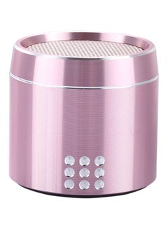 Buy Portable Stereo Mini Bluetooth Speaker with LED Indicator Pink in Saudi Arabia