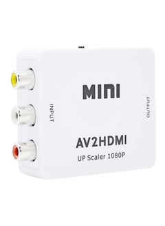 Buy AV To HDMI Portable Converter Adapter White in UAE