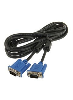 Buy 15-Pin Male To Male VGA Cable Black/Blue in Saudi Arabia