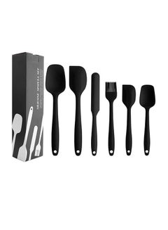 Buy 6-Piece Silicone Spatula Black 200grams in UAE