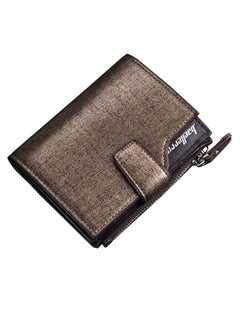 Buy 3-Fold Multilayer Fashionable Wallet Brown/Gold in UAE