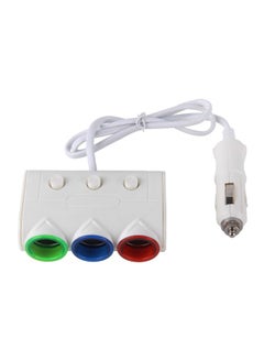 Buy Dual USB Port Car Charger White/Green/Red in UAE