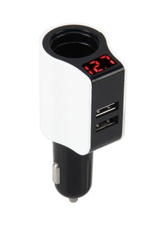 Buy 3-In-1 USB Car Charger White/Black in UAE