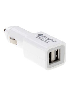 Buy 2-Port USB Car Charger White in UAE
