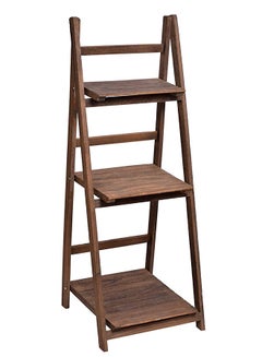 Buy Natural Wood Bookshelf Rack Brown 42 x 114 x 32centimeter in UAE