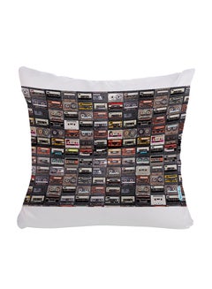 اشتري Cassette Music Print Decorative cushion cover polyester Multicolour 45x45cm في مصر