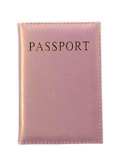 اشتري محفظة جواز سفر بلون سادة ومربعة الشكل وردي في الامارات