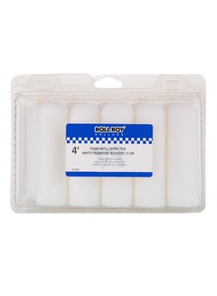 Buy 10-Piece Superfine Sponge Roller Refills White 11cm in UAE