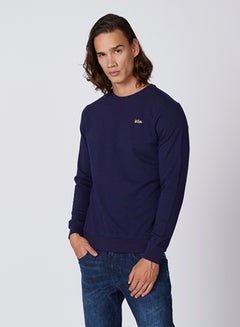 Buy Cotton Long Slevees Sweatshirt Navy in UAE