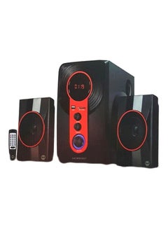 Buy 4-Piece Bluetooth Multimedia Speaker Set MD801MS Black/Red in Saudi Arabia