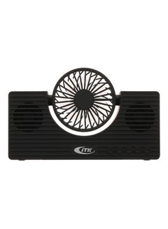 Buy Multi-Functional Portable Mini Bluetooth Speaker With Fan Wireless Phone Speaker Black in Saudi Arabia