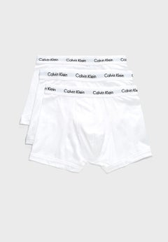 Buy 3-Piece Logo Waist Boxer Brief White in UAE