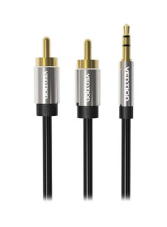 Buy 3.5 mm To 2-Male RCA Adapter Cable Black/Silver/Gold in UAE