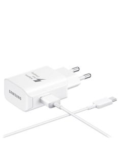 Buy Fast Charging Mobile Phone Charger With USB Type-C Cable White in UAE