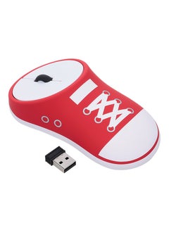 Buy Rechargeable Wireless Sneaker Mouse Red in Saudi Arabia