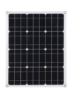 Buy Portable Dual Output Solar Power Energy Charging Panel Black in Saudi Arabia