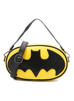 Buy Batman Logo Design Crossbody Bag Yellow/Black in Saudi Arabia