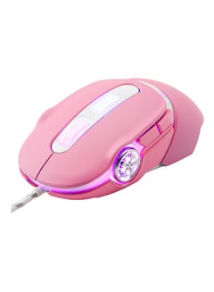 Buy Wired Mechanical Gaming Mouse Pink in Saudi Arabia