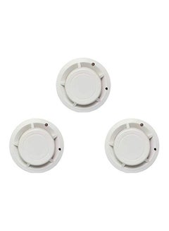 Buy 3-Piece Wireless Smoke Detector Fire Alarm White in UAE