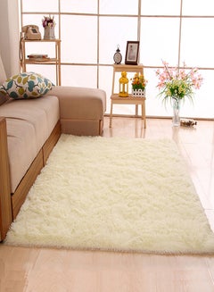 Buy Soft Rectangle Area Rug White 50x200cm in UAE