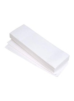 Buy 100-Piece Non-woven Hair Removal Waxing Strips White in UAE