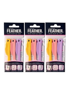 Buy Pack Of 3 Facial Touch-up Razor Multicolour in UAE