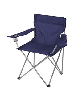 Buy Foldable Chair Blue/Silver in Saudi Arabia