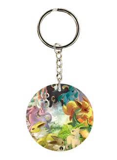 Buy Double Sided Pokemon Printed Keychain in UAE